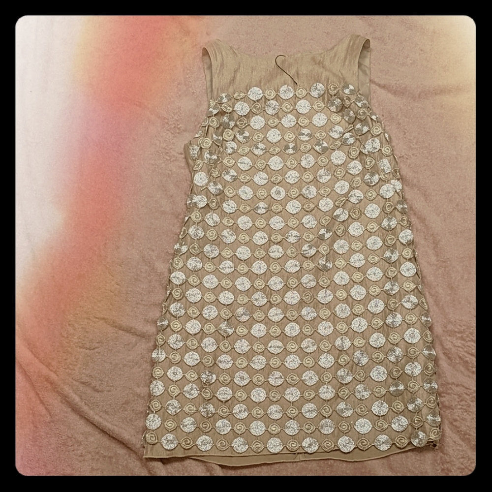 Alexia Admor Metallic Circle Shift Dress